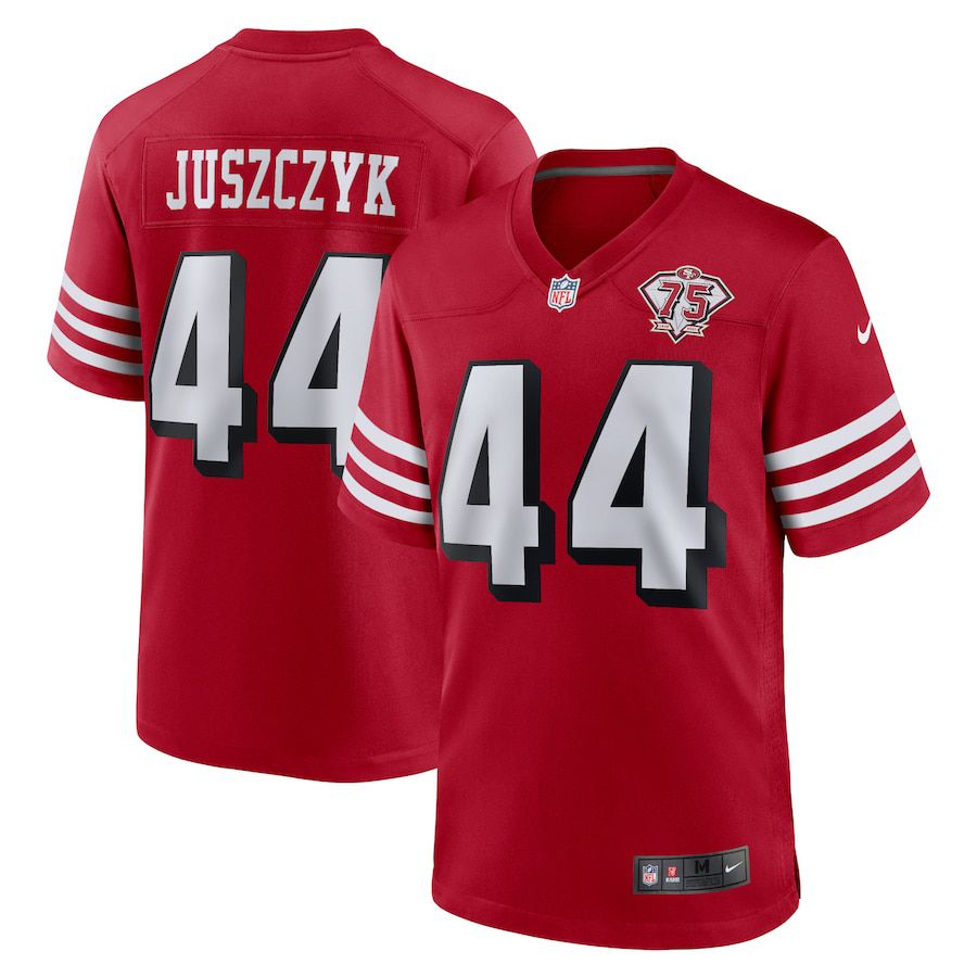 Men San Francisco 49ers #44 Kyle Juszczyk Nike Scarlet 75th Anniversary Alternate Game Player NFL Jersey->san francisco 49ers->NFL Jersey